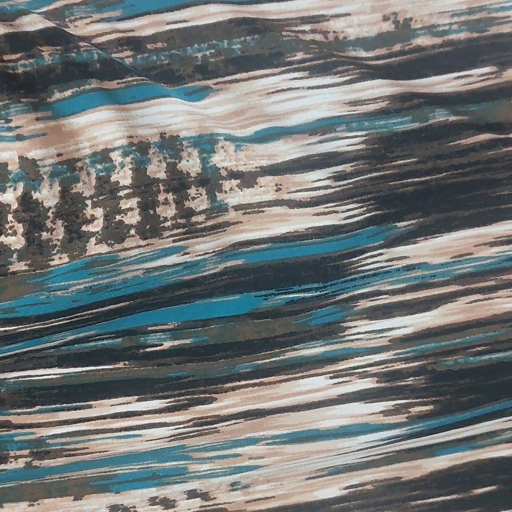 Anne Klein, Size 14, Black,Teal and Tan Dress - Picture 7 of 8